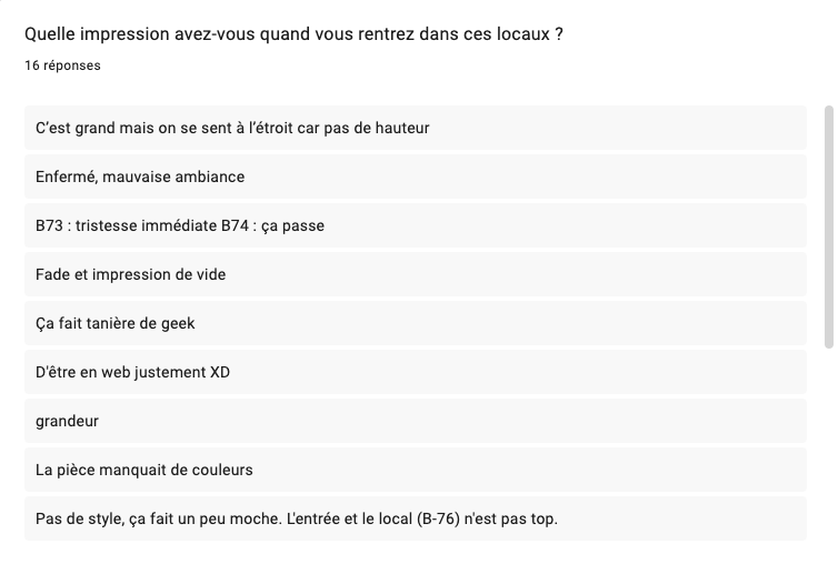  echantillon de reponses des etudiants